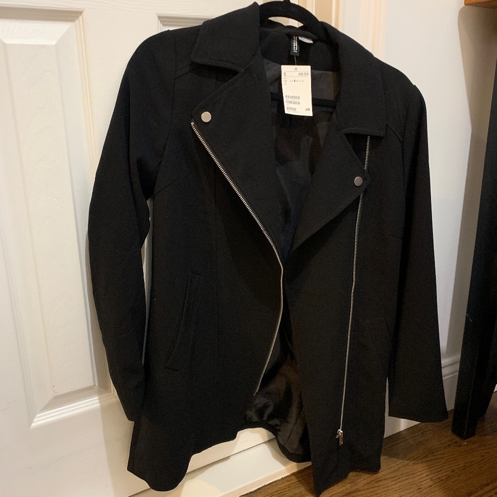 H&M Moto Jacket / Blazer Size 6 NWT